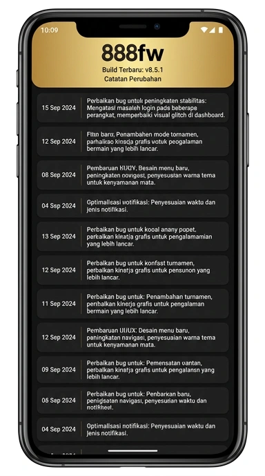 Tampilan riwayat versi 888fw
