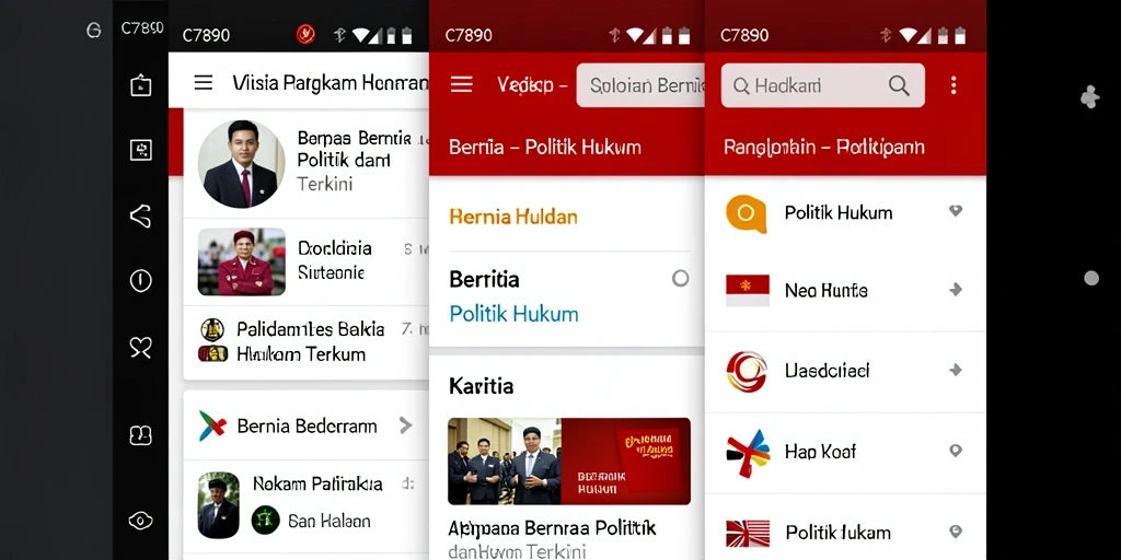 Antarmuka aplikasi C7890 yang informatif dan menarik.