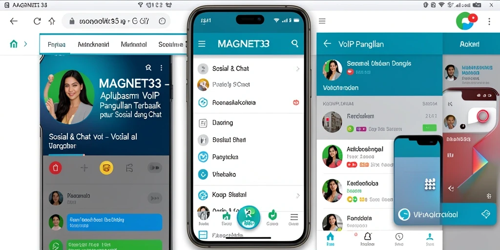 Antarmuka utama MAGNET33 menampilkan fitur VoIP Panggilan yang mudah diakses.