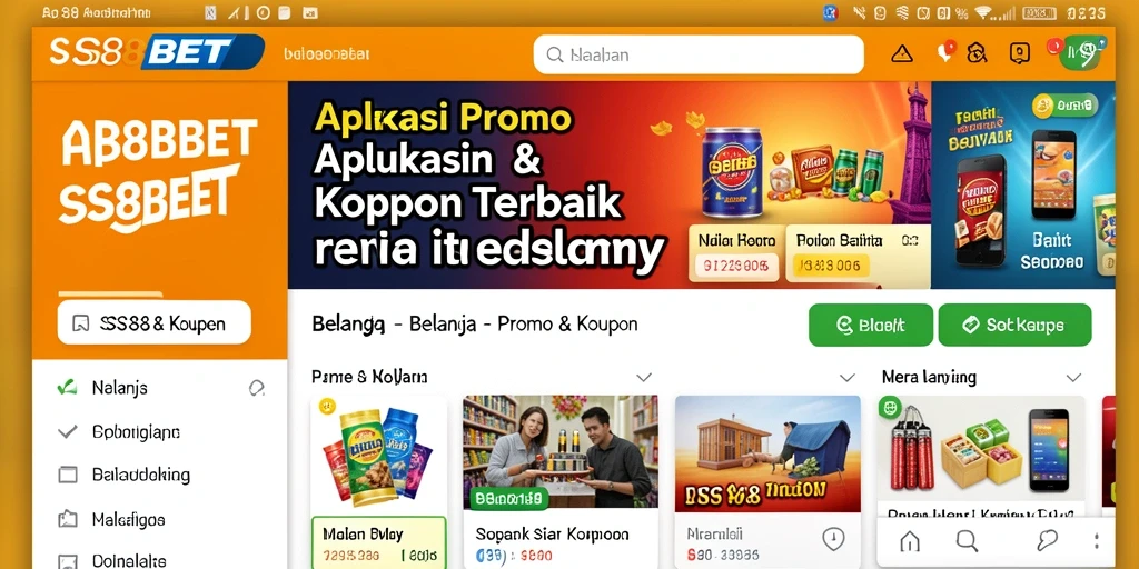 Tampilan antarmuka SS88BET dengan berbagai promo menarik.